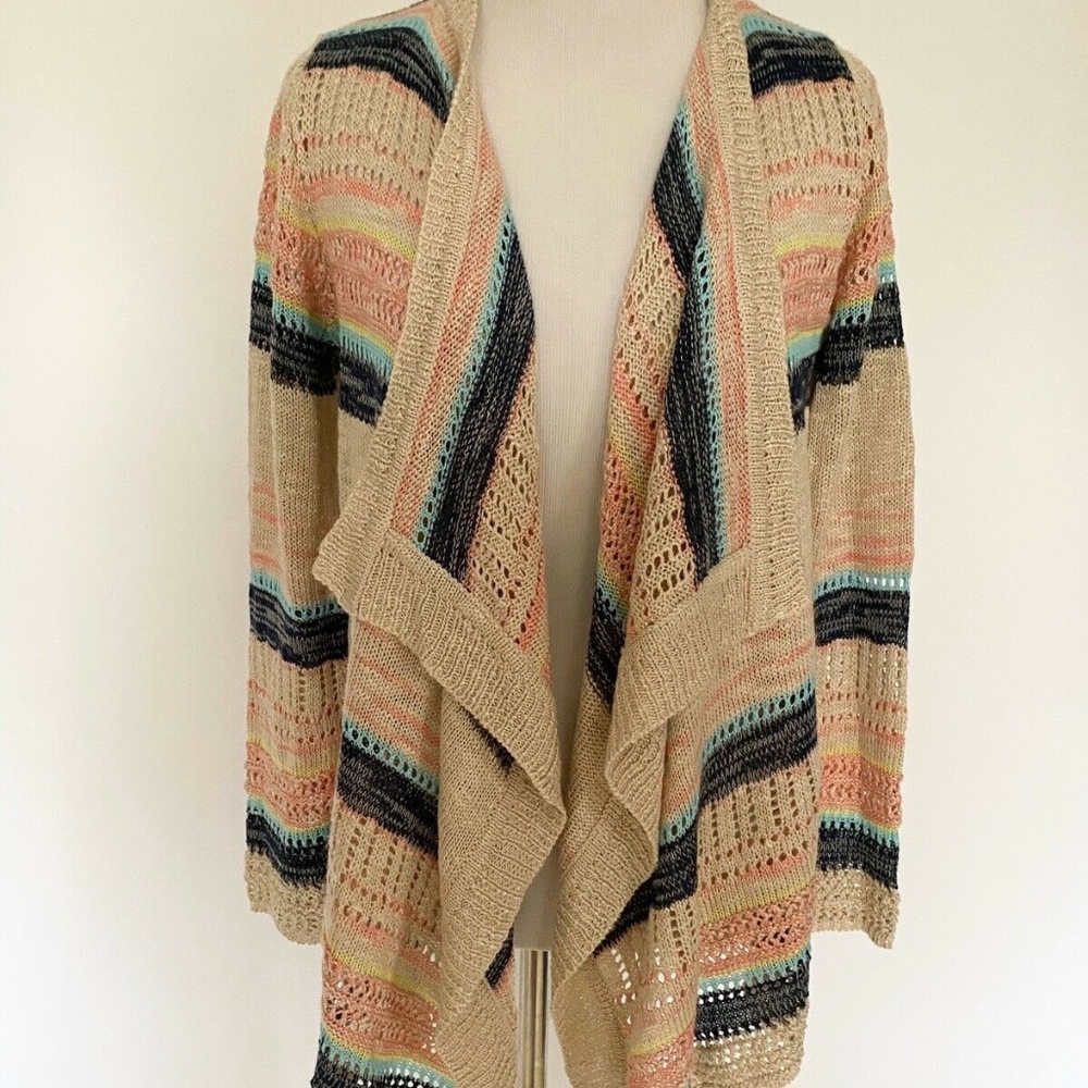 Francescas Stripe Open Front Drape Stripe Light - image 1